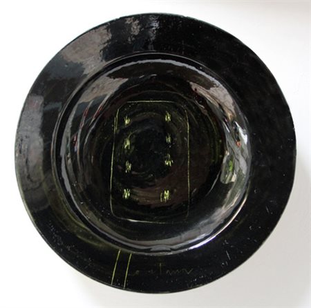 FONTANA Lucio (Rosario Santa Fè 19/02/1899 - Varese 06/11/1968) Piatto, 1957...