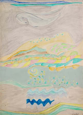 NOVELLI Gastone (Vienna 01/08/1925 - Milano 22/12/1969) Bozzetto per arazzo,...