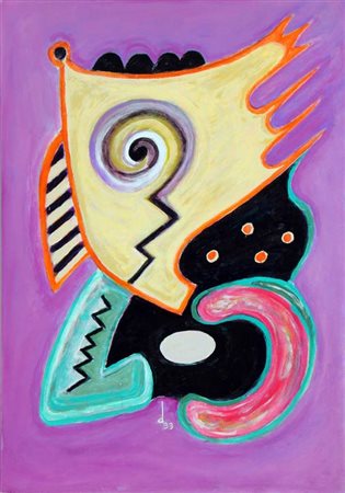 DORFLES Gillo (Trieste, 1910) Senza titolo, 1993 acrilico su tela applicata...