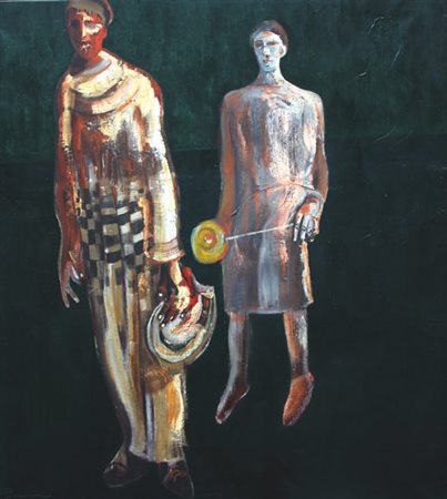 PERRONI Marco (Como 01/01/1970) Autoritratto con lecca lecca e strano uomo,...