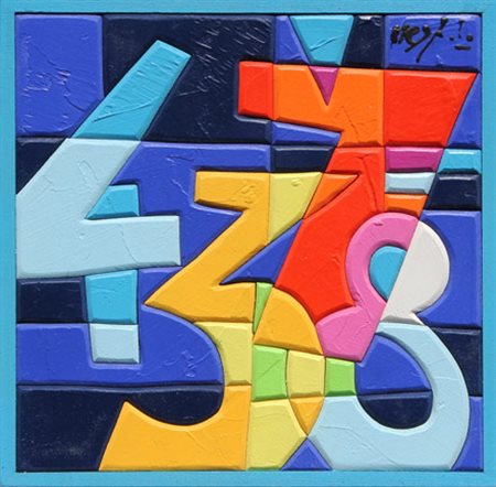 NESPOLO Ugo (Mosso Santa Maria (Bi) 29/08/1941) 3&8 acrilici su legno cm. 20...