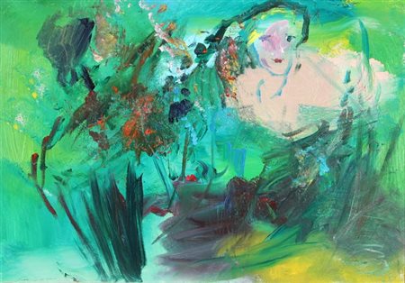 TRECCANI Ernesto (Milano 26/08/1920 - Milano 27/11/2009) Figura nel verde,...