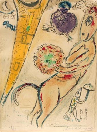 CHAGALL Marc (Witebsk 01/01/1887 - Saint-Paul-de-Vence 01/01/1985) Senza...