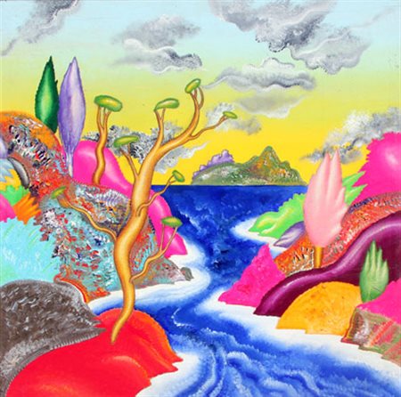 ALINARI Luca (Firenze 27/10/1943) Senza titolo olio su tavola cm. 50 X 50...