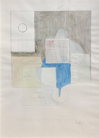 BONALUMI Agostino (Vimercate (MI) 10/07/1935) Studio, 1983 tecnica mista su...