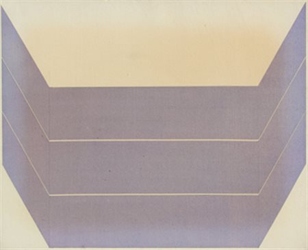 ARICO' Rodolfo (Milano 1930 - 2002) Assonometria violacea olio su tela cm. 92...