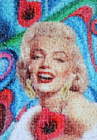 MURGIA Maria (Ossi, 1935) Marilyn fotomosaico digitale cm. 98 X 68 Firma...