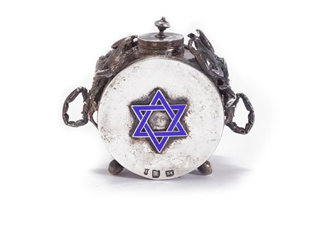 Importante calamaio in argento e smalti, Russia 1867