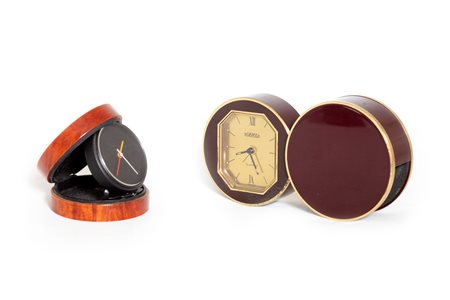 Due orologi da tavolo, ultimo quarto del secolo XX