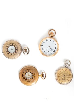 Lotto composto da quattro orologi da tasca, secolo XIX
