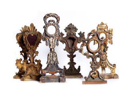 Lotto composto da sei porta reliquie, secolo XVIII