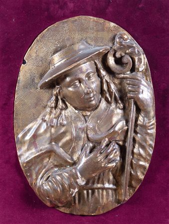 Due altorilievi in legno dorato raffiguranti un Papa e un Cardinale, secoli XVIII - XIX