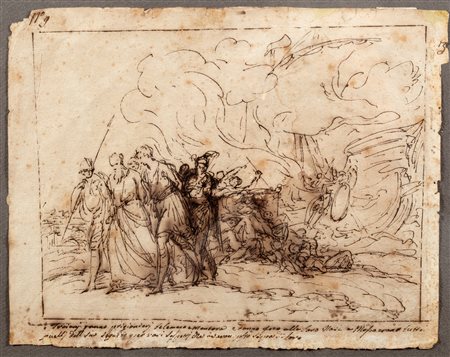 Scuola italiana, secolo XVII - Scena dall'Iliade