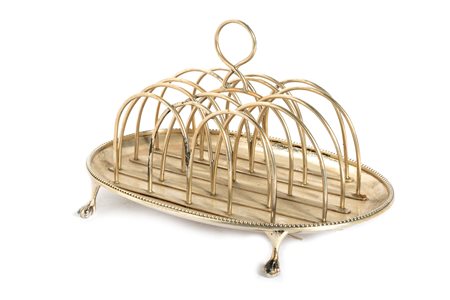 Porta toast in argento, Inghilterra 1900