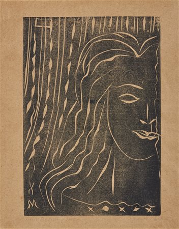 MATISSE HENRI (1869 - 1954) - Jeune femme au visage coupé.