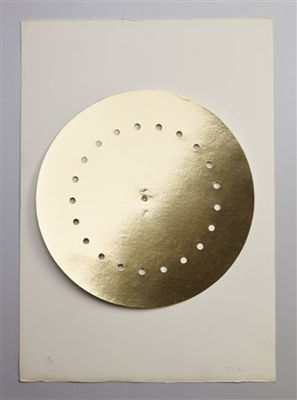 FONTANA LUCIO (1899 - 1960) - Disco spaziale (oro).
