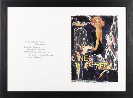 ROTELLA MIMMO (1918 - 2006) - Marilyn, Bellezza eterna.