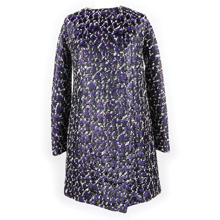 Versace caban in tessuto a motivi geometrici in viola, nero e bianco
