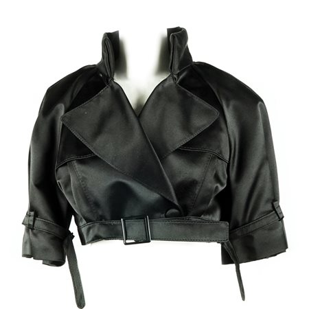 Valentino bolero in misto seta nera, tg. 10