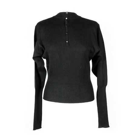 Alaïa lupetto in lana nera, tg. S