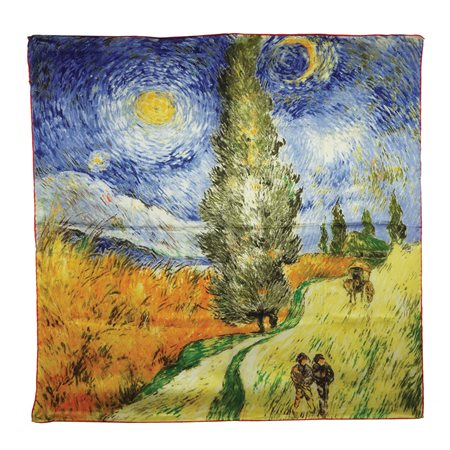 Sette foulards in seta alcuni dei quali raffiguranti opere di pittori illustri