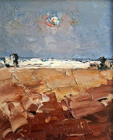 Sergio Scatizzi, Spiaggia con la luna, 2003/2004