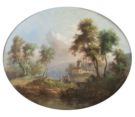 PITTORE NON IDENTIFICATO<BR>"Paesaggio agreste"