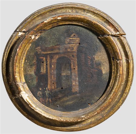 PITTORE ANONIMO DEL XVIII SECOLO<BR>"Capriccio con rovine"