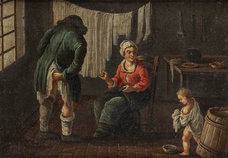 PITTORE ANONIMO<BR>"Scena d'interno"