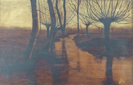 PITTORE ANONIMO<BR>"Corso d'acqua"