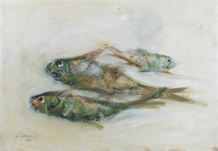 ALFREDO CATARSINI<BR>Viareggio (LU) 1899 - 1993<BR>"Pesci" 1960