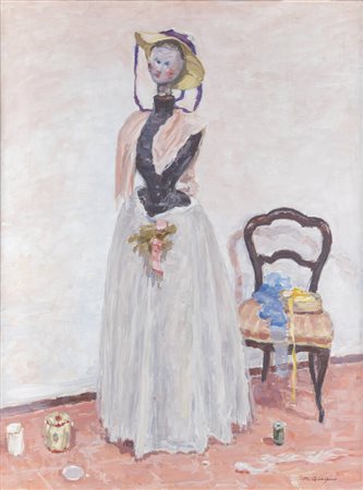 MASSIMO QUAGLINO<BR>Refrancore (AT) 1899 - 1982 Torino<BR>"Il manichino innamorato"