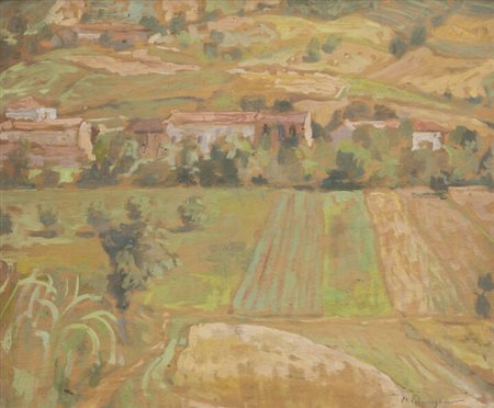 MASSIMO QUAGLINO<BR>Refrancore (AT) 1899 - 1982 Torino<BR>"Giugno" 1943