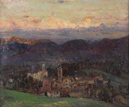 ALESSANDRO LUPO<BR>Torino 1876 - 1953<BR>"Veduta di paese"