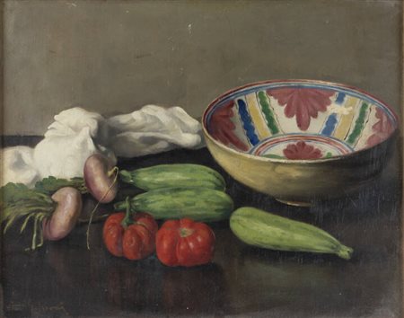 VITTORIO GUSSONI<BR>Milano 1893 - 1968 Sanremo (IM)<BR>"Natura morta"