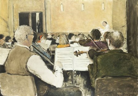 JEAN JACQUES RENE'<BR>Francia 1943<BR>"Répétition d'orchestre au théatre de Rouen" 29 ottobre 1975