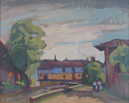 METELLO MERLO<BR>Milano 1886 - 1964 Torino<BR>"Paesaggio"
