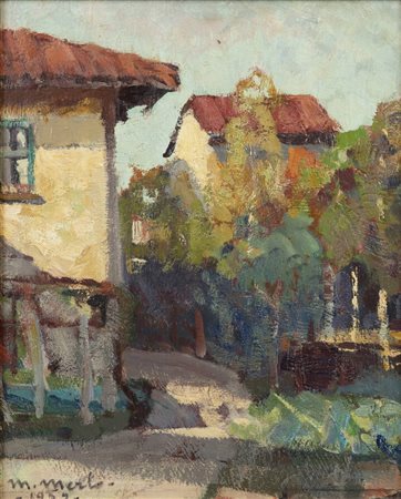 METELLO MERLO<BR>Milano 1886 - 1964 Torino<BR>"Casolari al sole" 1959
