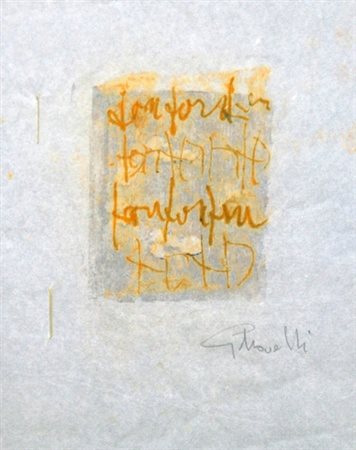 GASTONE NOVELLI (1925 - 1968) Senza titolo, anni 50 Monotipo su carta, cm. 31...