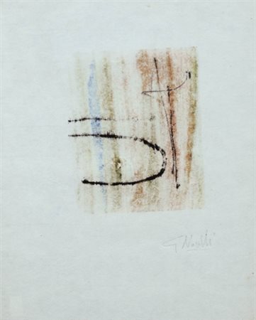 GASTONE NOVELLI (1925 - 1968) Senza titolo, anni 50 Monotipo su carta, cm....