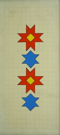 REMO BIANCO (1922 - 1988) Arte elementare , 1970 Acrilico su tela, cm. 80 x...