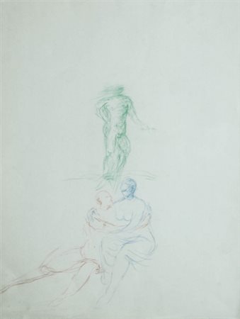 CLAUDIO PARMIGGIANI (1943) Senza titolo, 1973 Matite su carta, cm. 60 x 46...