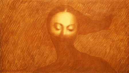 OMAR GALLIANI (1954) Disegno , 1995 Tecnica mista su tavola, cm. 40 x 70...