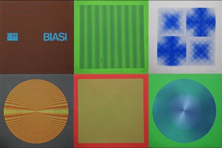 ALBERTO BIASI (1937) Senza titolo, 1970 Cartella di 5 serigrafie cinetiche,...
