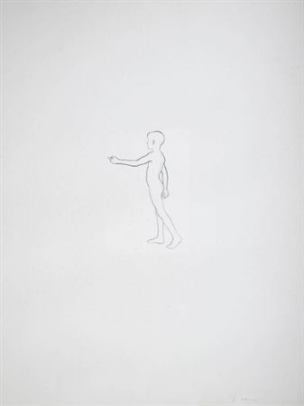 SANDRO CHIA (1946) Senza titolo, 1972 Matita su carta, cm. 57 x 48 Firmato e...