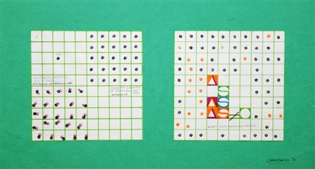 GRAZIA VARISCO (1937) Variazione dell'entropia , 1972 Tecnica mista su carta,...