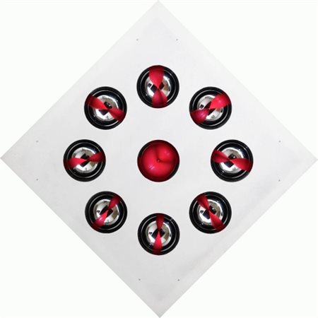 FRANCO COSTALONGA (1933) Oggetto cromocinetico , 1972 Assemblaggio con 9...