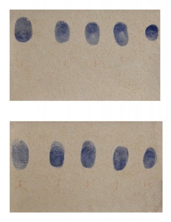 PIERO MANZONI (1933 - 1963) Impronte , 1961 c. Inchiostro su carta, cm. 30 x...