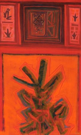 RICCARDO LICATA (1929) Senza titolo, 1964 Olio su tela, cm. 130 x 80 Firmato...