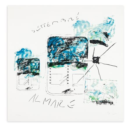 MARIO SCHIFANO (1934-1998) -Settembre al mare